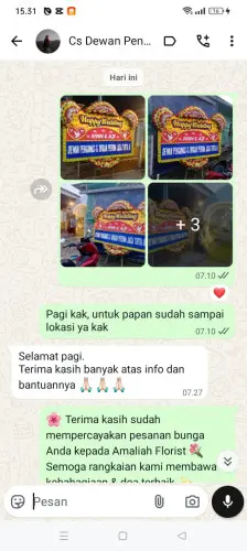 Testimonial Papan Bunga Pernikahan cileunca